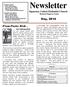 Newsletter. May, From Pastor Rich. Sigourney United Methodist Church Richard Pippert, Pastor