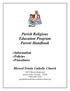 Parish Religious Education Program Parent Handbook