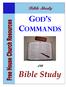 God s Commands on Bible Study Bible Study GOD S COMMANDS. Bible Study.