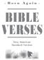 B o r n A g a i n BIBLE VERSES. New American Standard Version