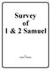 Survey of 1 & 2 Samuel