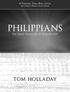 Philippians The Eight Places Joy Is Won or Lost. Copyright 2015 Tom Holladay. Published by Pastors.com Comercio Rancho Santa Margarita, CA 92688