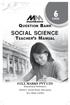 CBSE. Question Bank SOCIAL SCIENCE. Teacher s Manual. FULL MARKS PVT LTD Educational Publishers 4238A/1, Ansari Road, Daryaganj New Delhi