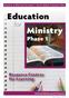 Education. Ministry. for. Phase 1. Resource Centres for Learning. United Reformed Church
