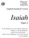 English Standard Version. Isaiah. Part 1. The Word of the Holy One to Israel, the Remnant, and the Nations... and the Promise of the Child to be Born