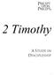2 Timothy A STUDY IN DISCIPLESHIP