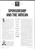 SPONSORSHIP AND THE VATICAN