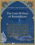 The Last 10 Days Of Ramadhaan
