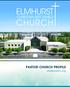 PASTOR-CHURCH PROFILE. elmhurstcrc.org