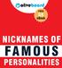 Free static gk e-book. Nicknames of Famous Personalities