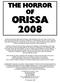 THE HORROR OF ORISSA 2008