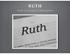RUTH. Book of Archetype of Redemption