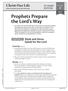Prophets Prepare the Lord s Way