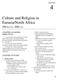 Culture and Religion in Eurasia/North Africa