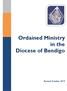 Ordained Ministry in the Diocese of Bendigo