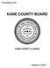Proceedings of the KANE COUNTY BOARD KANE COUNTY, ILLINOIS