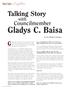 Gladys C. Baisa. Talking Story. Councilmember. with. Maui Style LivingMaui. By Tom Blackburn-Rodriguez