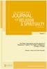 JOURNAL. RELIGION & SPIRITUALTY in Society THE INTERNATIONAL