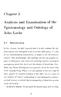 Analysis and Examination of the Epistemology and Ontology of John Locke