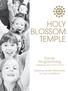 HoLy BLossoM TEMPLE. Family Programming Fall/Winter Making Jewish Memories to Last a Lifetime
