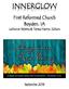 INNERGLOW. First Reformed Church Boyden, IA. LaVonne Sietstra & Teresa Harms, Editors