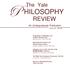 The Yale HILOSOPHY REVIEW