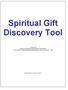 Spiritual Gift Discovery Tool
