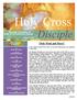 Holy Cross. Disciple. Holy Week and More! Monthly Newsletter of Holy Cross Lutheran Church. March 2018