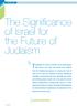 The Significance of Israel for the Future of Judaism