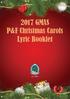 2017 GMAS P&F Christmas Carols Lyric Booklet