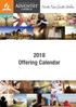 2018 Offering Calendar