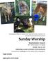 Sunday Worship. Westminster Church The United Church of Canada Sunday, July 22, 2018 Celebrating 125 years of ministry in the community.