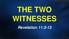 THE TWO WITNESSES. Revelation 11:3-13