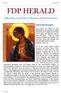 FDP HERALD. Fellowship of the Order of Dionysis and Paul Newsletter