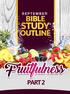 Last week we began our study on the subject of Fruitfulness