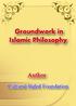 Groundwork in Islamic Philosophy. Author : Cultural Rafed Foundation