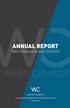 ANNUAL REPORT TWO THOUSAND AND SIXTEEN. wardchurch.org/2016. From generation to generation we will recount your praise.