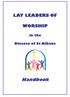 LAY LEADERS OF WORSHIP. in the. Diocese of St Albans. Handbook