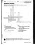 Directions: Use the vocabulary words from Chapter 5 to complete the crossword puzzle. You may use your textbook. Down