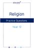 Religion. Practice Questions. Year 12
