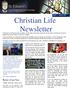 Christian Life Newsletter