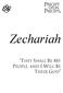 Zechariah THEY SHALL BE MY PEOPLE, AND I WILL BE THEIR GOD
