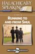 Running to and from Shul