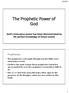 The Prophetic Power of God
