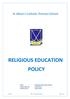 RELIGIOUS EDUCATION POLICY