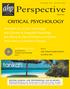 Perspective CRITICAL PSYCHOLOGY