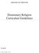 DIOCESE OF TRENTON. Elementary Religion Curriculum Guidelines