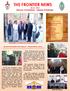 THE FRONTIER NEWS. March : Diocese of Peshawar Church of Pakistan