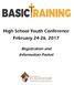 High School Youth Conference February 24-26, Registration and Information Packet