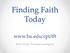 Finding Faith Today.   Bryan Stone, Principal Investigator